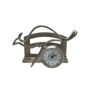 Vintage Mini Collectible Kangaroo Clock 3 x 3"  Australia Desk Needs Battery